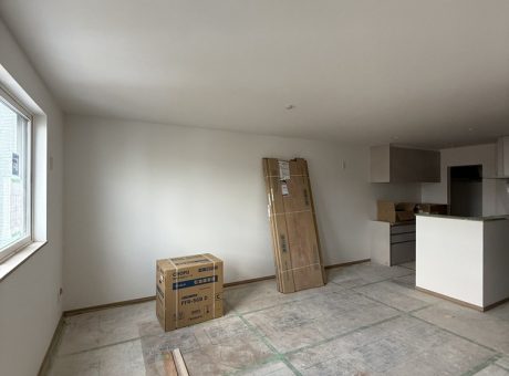 施工の様子（リビング）